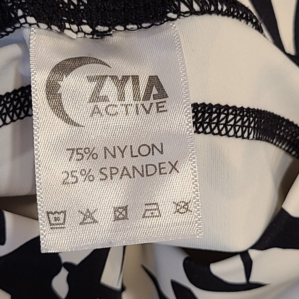 ZYIA Leggings Womens 4 Safari Zebra Animal Print White Black High Rise - Picture 10 of 11